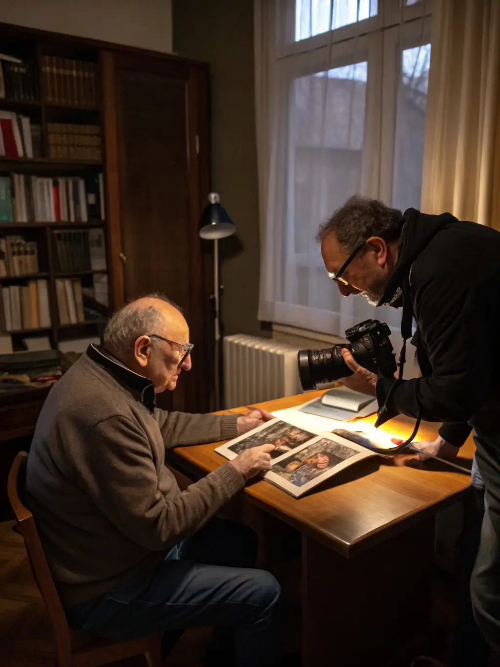 A picture of an artist receiving mentorship from an experienced professional, illustrating the personalized guidance offered by ASSOCIATION AURAMUSIC PROD.